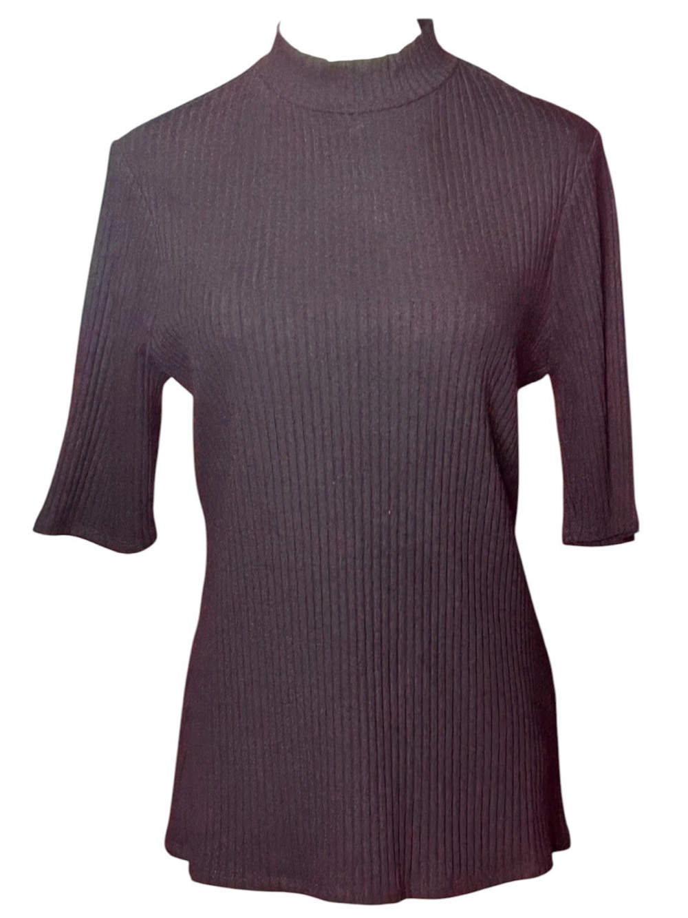Chico's Black Label by Chico's half-zip ribbed top Ribbed Half-Zip Top Black